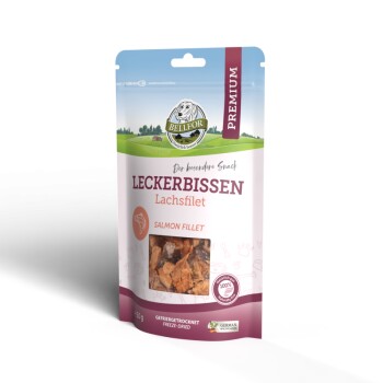 Bellfor Leckerbissen für Hunde mit Lachsfilet - 50g