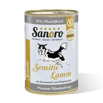 Sanoro Menü Sensitiv Lamm - mit Karotte und Buchweizen 12x400g
