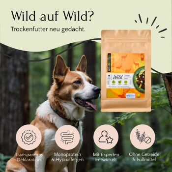 FAVLY Petfood Trockenfutter Wild mit Pastinake, Preiselbeeren & Kokos (adult) 3 kg