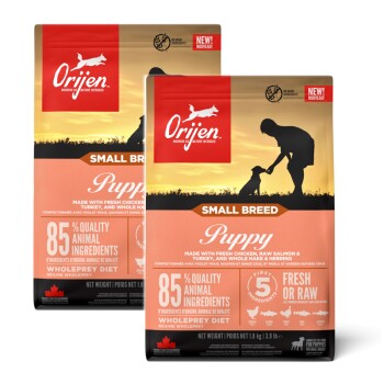 Orijen Small Breed Puppy Huhn, Truthahn & Fisch 2x1,8 kg