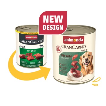 animonda GranCarno Original Nassfutter Hund Adult, Wild 24x800 g