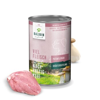 BALDUiN Hund Pute & Kräuterseitling 12x400g
