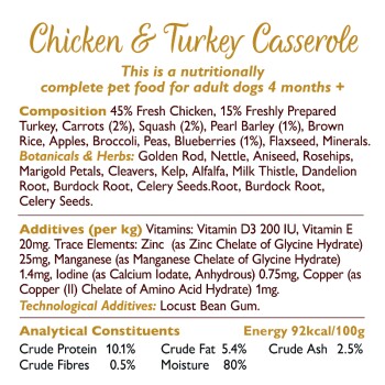 LILY'S KITCHEN Nassfutter für Hunde Adult Huhn und Truthahn 6x400 g