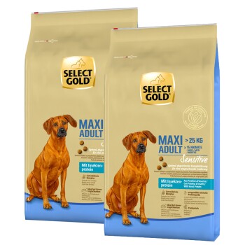 SELECT GOLD Sensitive Maxi Adult Insekt 12 kg 2x12 kg