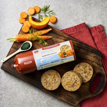 Fleischeslust Nassfutter Hund Classic Adult Lachs und Rind 12x800 g