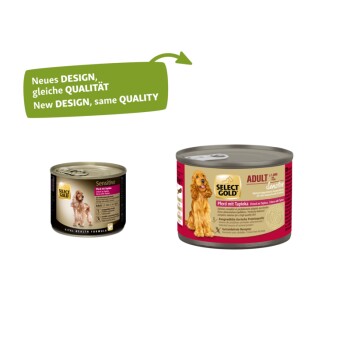 SELECT GOLD Nassfutter Hund Sensitive Adult Pferd und Tapioka 12x200 g