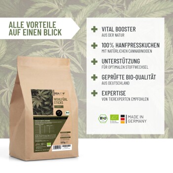 REAVET Hanf Wohlfühl Sticks 500g