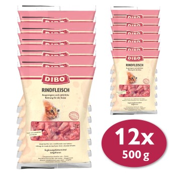 DIBO Frostfutter Rindfleisch 12x500 g