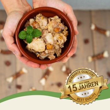 Lyra Pet Lecker.Pet Paula's 100 % Hähnchen und Karotte Hundefutter Nassfutter 18x400 g