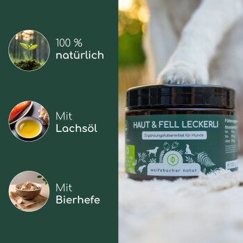 Wolfsbacher Natur Haut & Fell Leckerli 3x