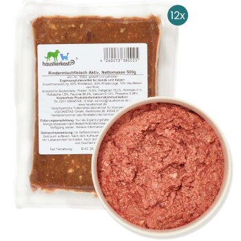 haustierkost.de Rindermischfleisch Aktiv Frostfutter 12 x 500 g