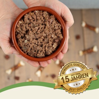 Lyra Pet Lecker.Pet Gino's Feine Paté Reich an Rind Hundefutter Nassfutter Vollnahrung 11x150 g