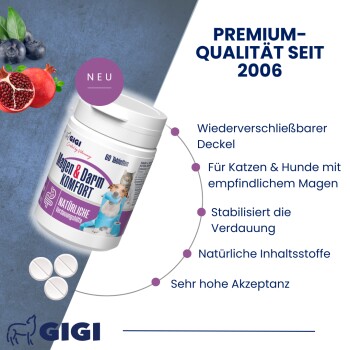 GIGI VET Magen & Darm Komfort Für kleine Hunde und Katzen 60x20 g