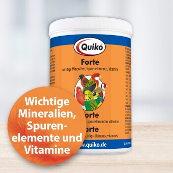 Quiko Forte 500g: Mineralien, Spurenelemente und Vitamine für Ziervögel