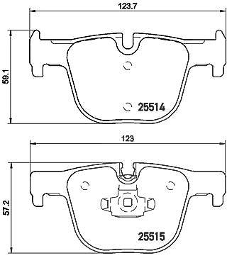 BREMBO Bremsbelagsatz P 06 072 Bremsbeläge,Bremsklötze BMW,3 Touring (F31),3 Limousine (F30, F80),3 GT (F34),4 Gran Coupe (F36),4 Coupe (F32, F82)