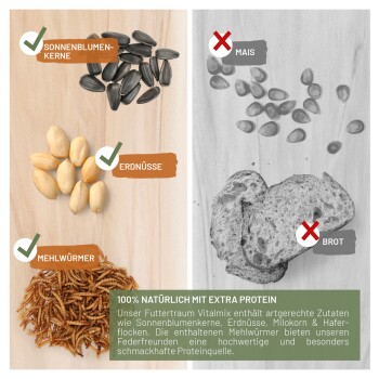 wildtier liebe Futtertraum Vogelfutter Vitalmix 5kg