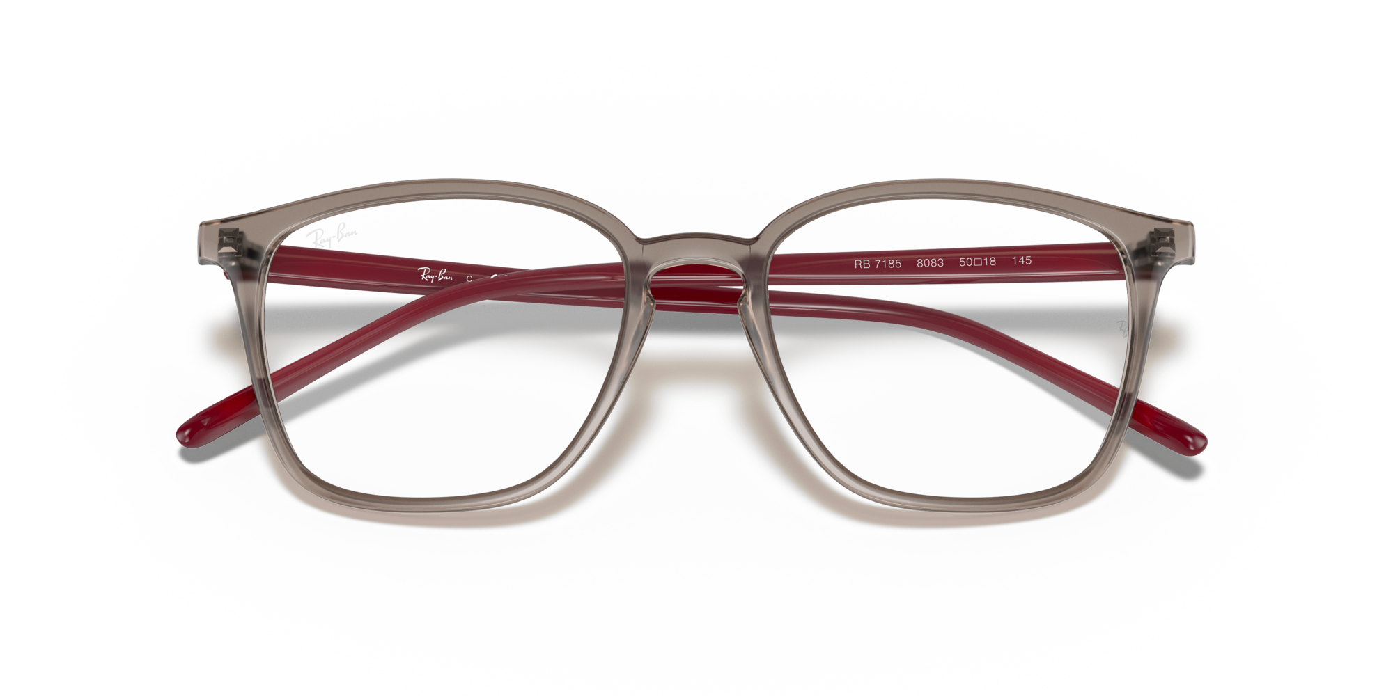 Ray-Ban RX 7185 8083, inkl. Gläser, Quadratische Brille, Unisex