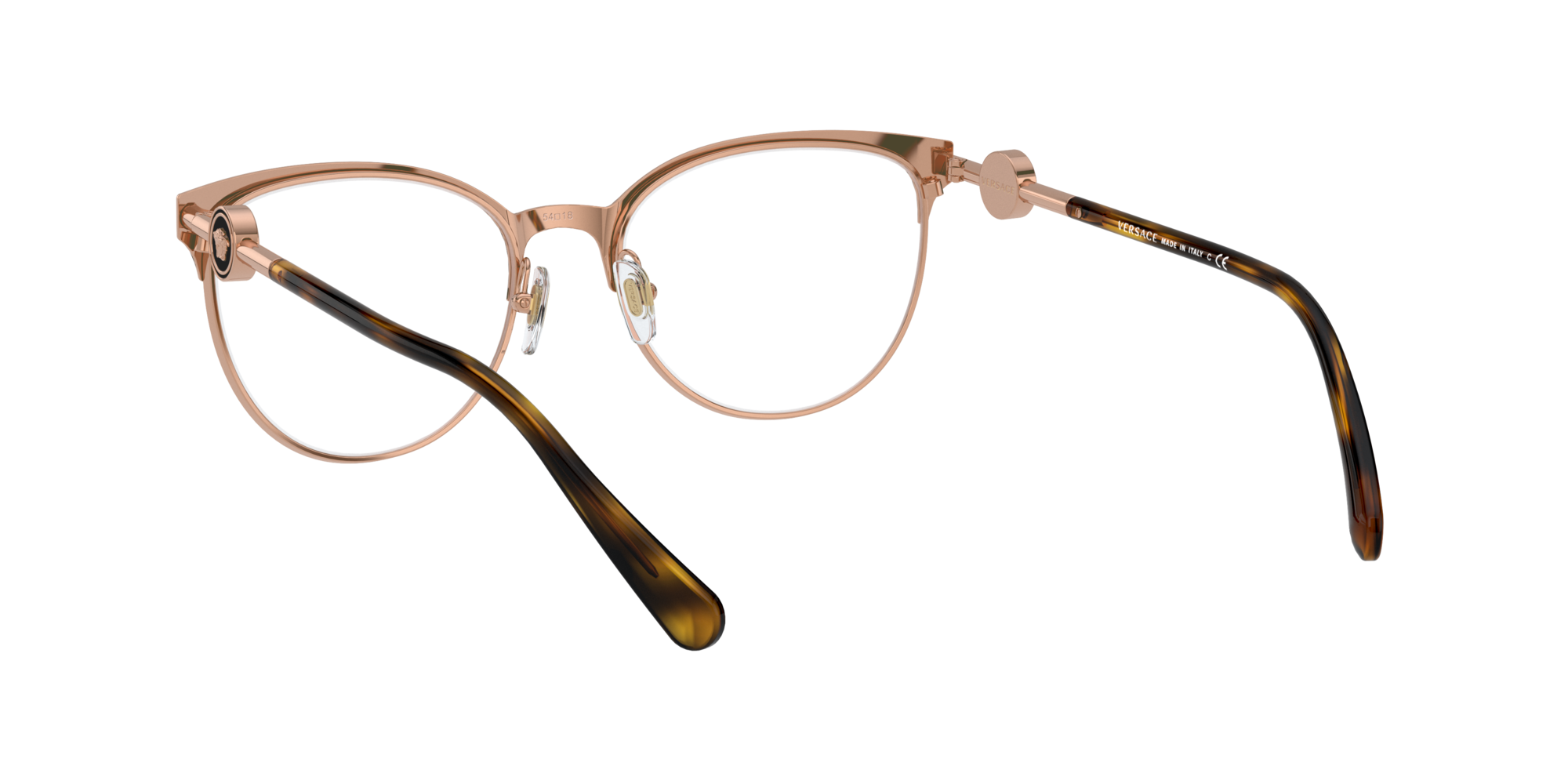 Versace VE 1271 1412, inkl. Gläser, Cat Eye Brille, Damen