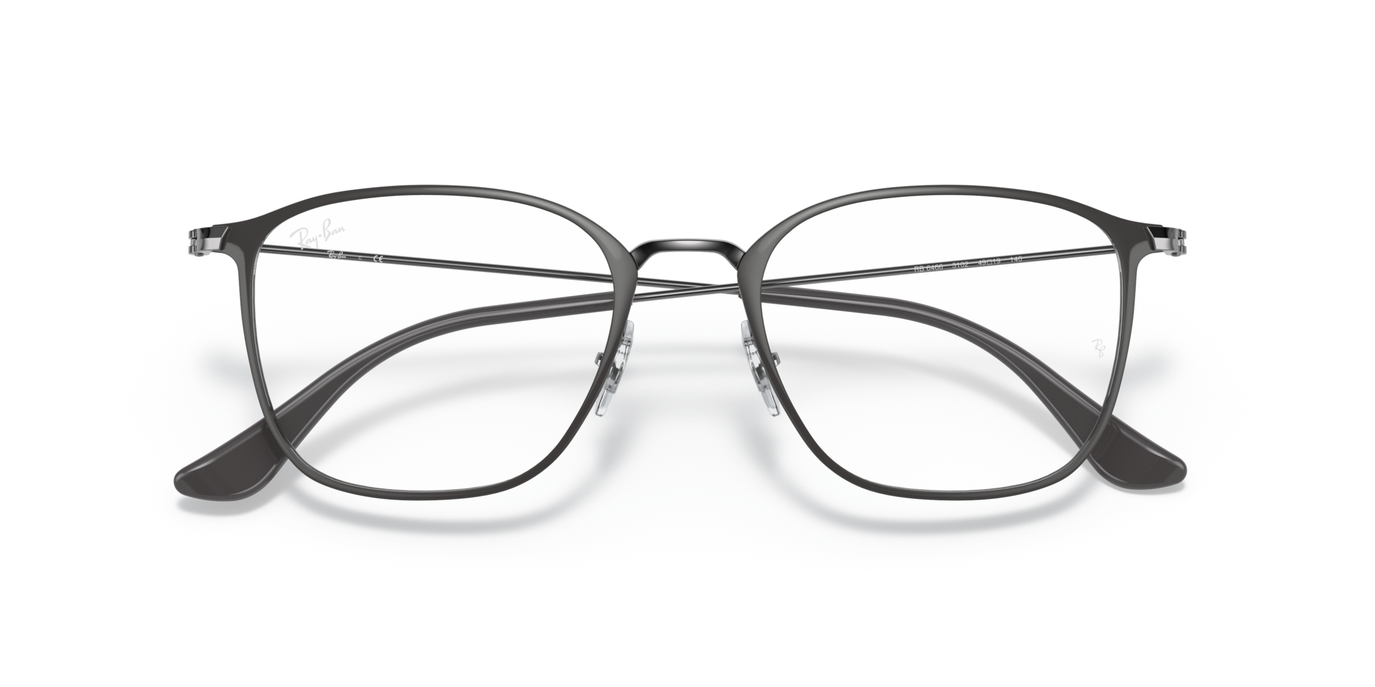 Ray-Ban RX 6466 3102, inkl. Gläser, Quadratische Brille, Unisex