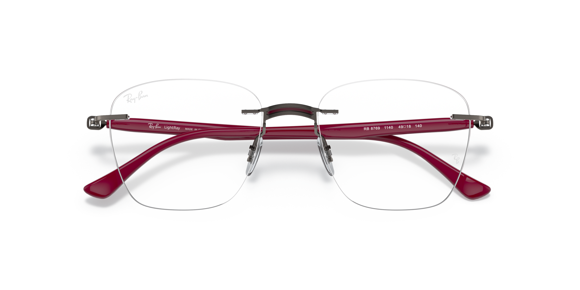 Ray-Ban RX 8769 1140, inkl. Gläser, Quadratische Brille, Unisex