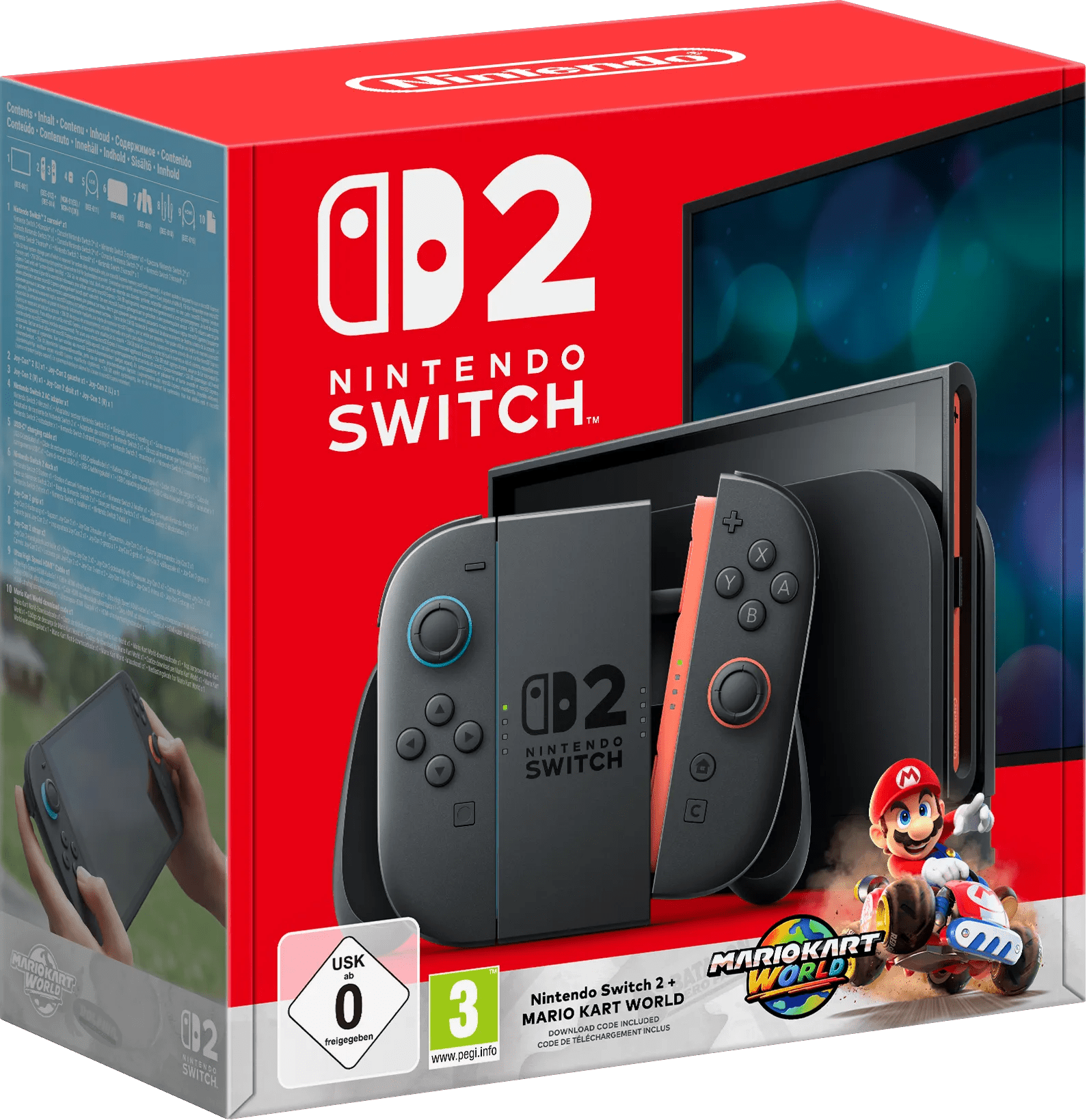Nintendo Switch 2+ Mario Kart World 2 Schwarz Analog (10015920)
