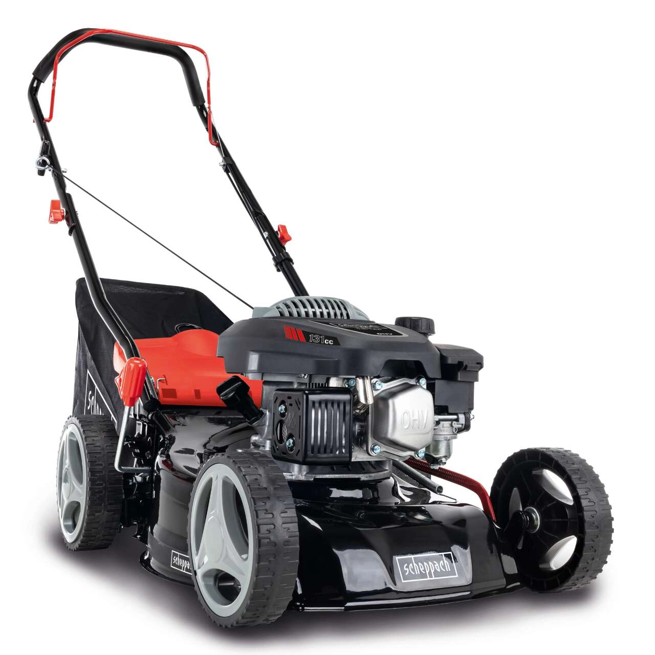 Benzinrasenmäher MP132-42 - 3.3PS Scheppach | 420mm Schnittbreite | 45L Fangbox | mit 2. Messer & Motoröl
