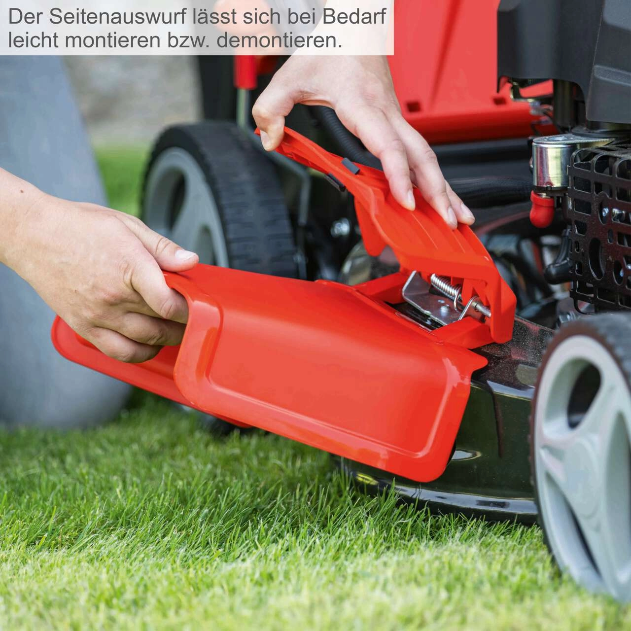 Benzin-Rasenmäher MS200-51E Scheppach - 5,2PS | Schnittbreite 51cm | Fangbox 65L | inkl. 2 Ah Akku + 2,4 A Ladegerät u. Motorenöl