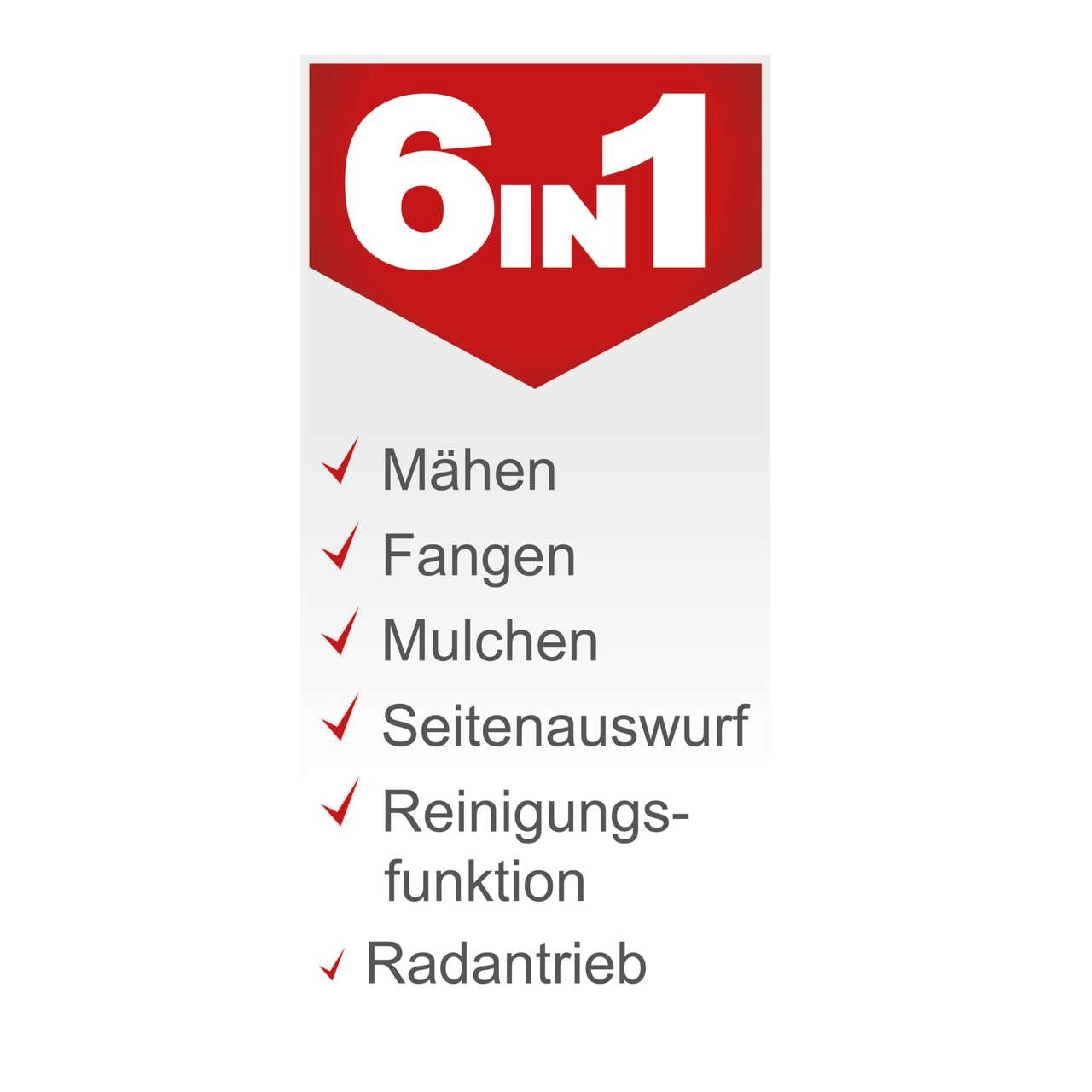 Benzin-Rasenmäher MS225-56 scheppach - 6PS | 56cm Schnittbreite | Antrieb | 65L Fangbox