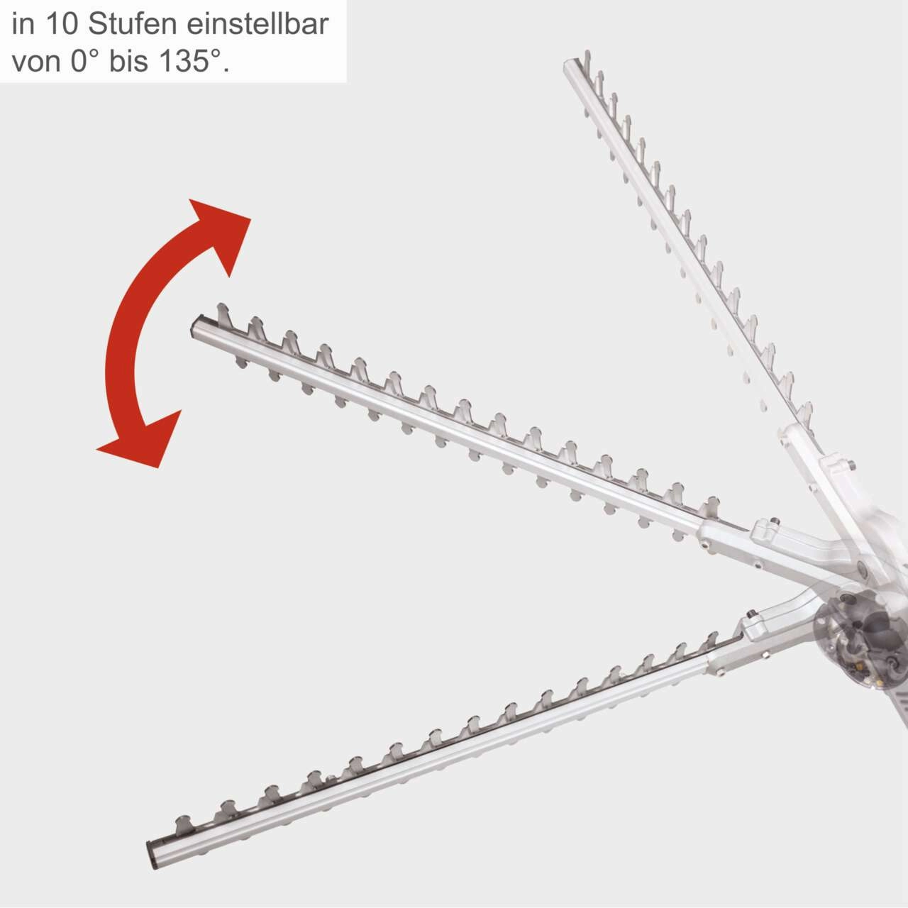 Elektro-Langstiel-Heckenschere ETHT1000 Scheppach - 410mm Schnittlänge | 230V | 10-stf. Verstellung