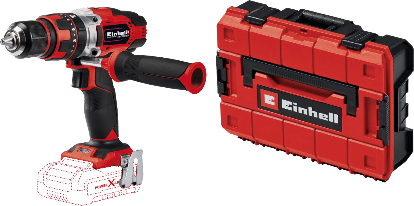 Einhell TE-CD 18/48 Li-i Solo (ohne Akku) + Einhell E-Case S-F
