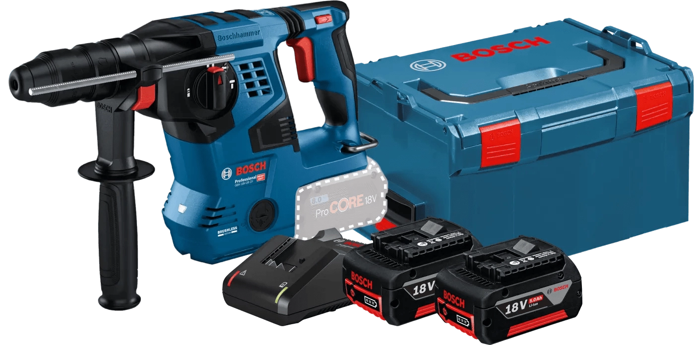 Bosch Professional GBH 18V-22 5,0 Ah GBA Akku (2x) Starterset