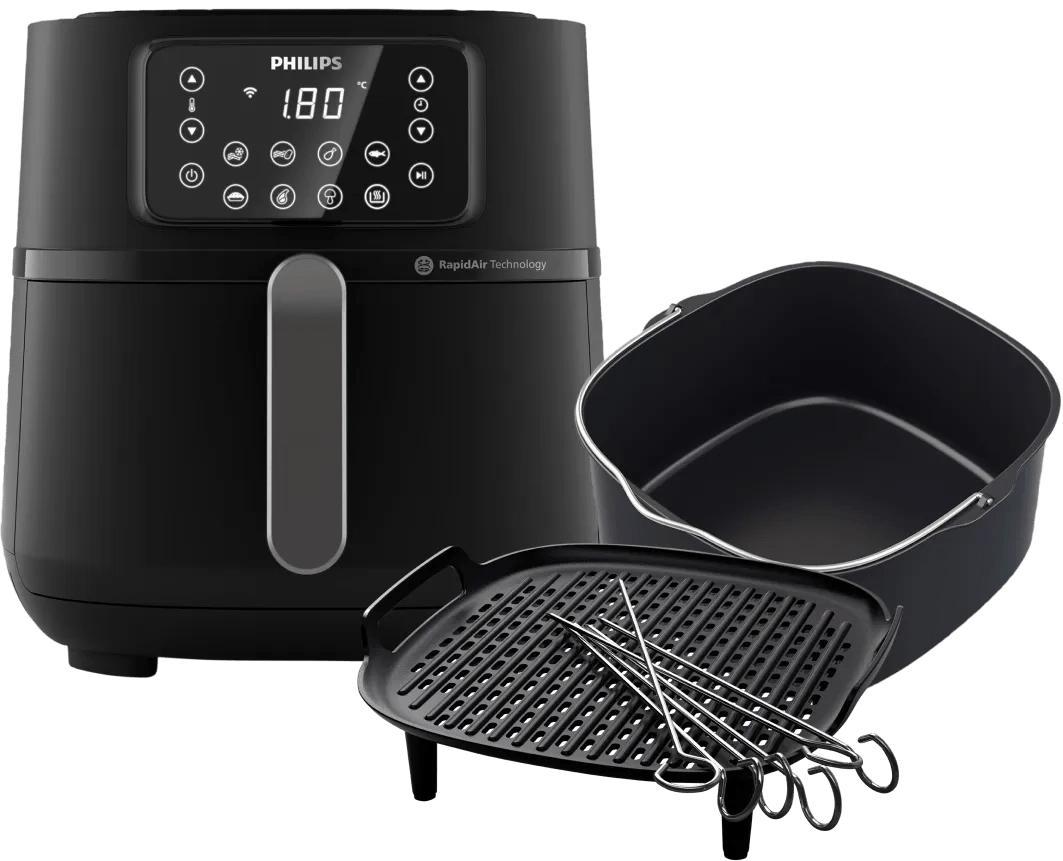 Philips Airfryer XXL Connected HD9285/93 + Grillrost + Backform