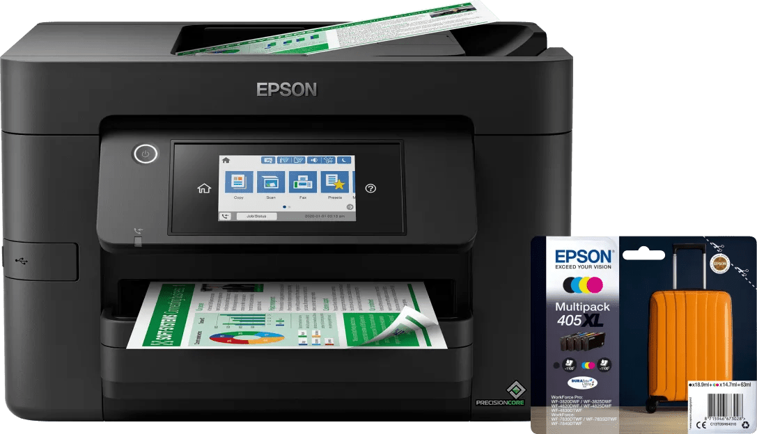 Epson WorkForce WF-4820DTWF + 1 Satz Reservepatronen XL