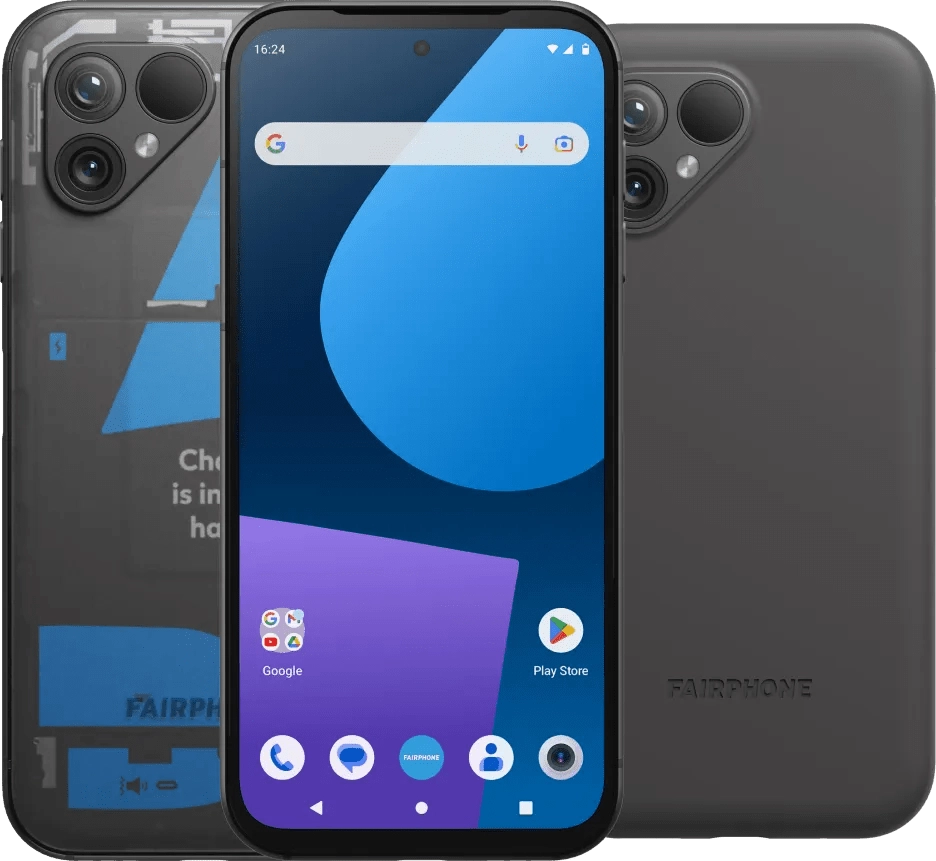 Fairphone 5 256GB Transparent 5G + Fairphone Protective Backcover Schwarz