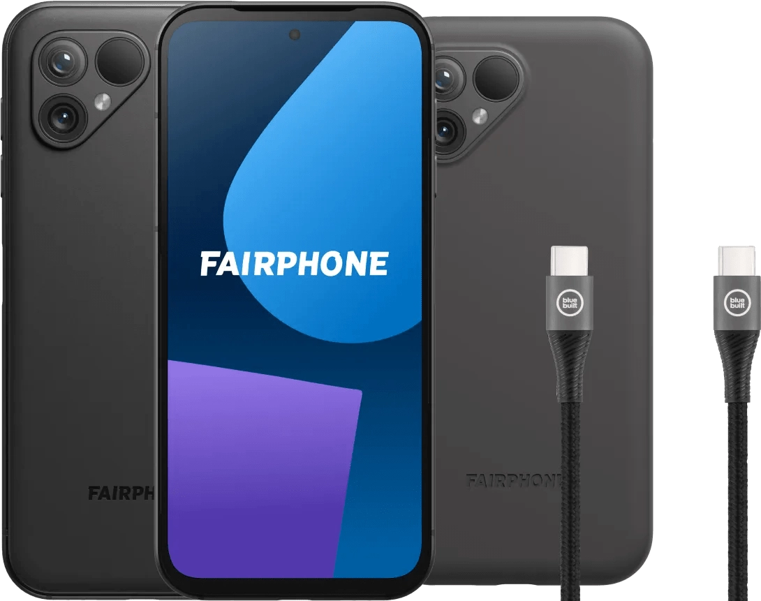Fairphone 5 256GB Schwarz 5G + Zubehörpaket
