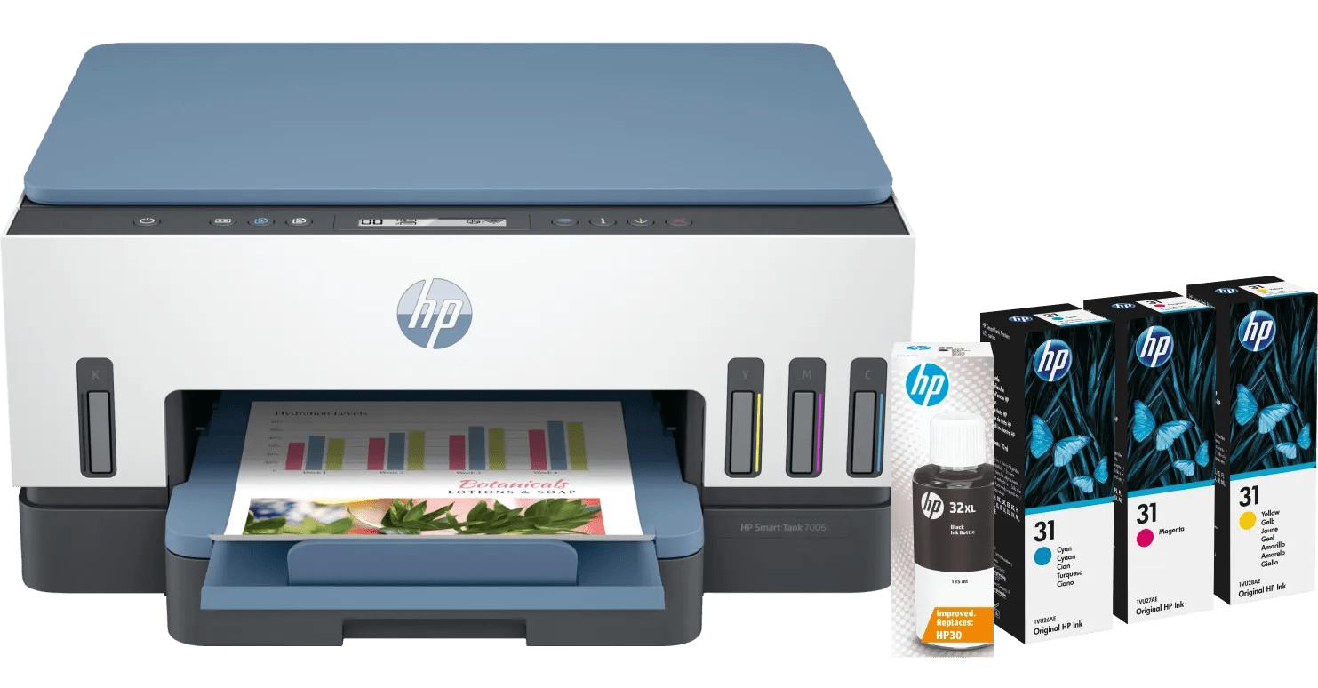 HP Smart Tank 7006 + 1 Satz Reservetintenflaschen
