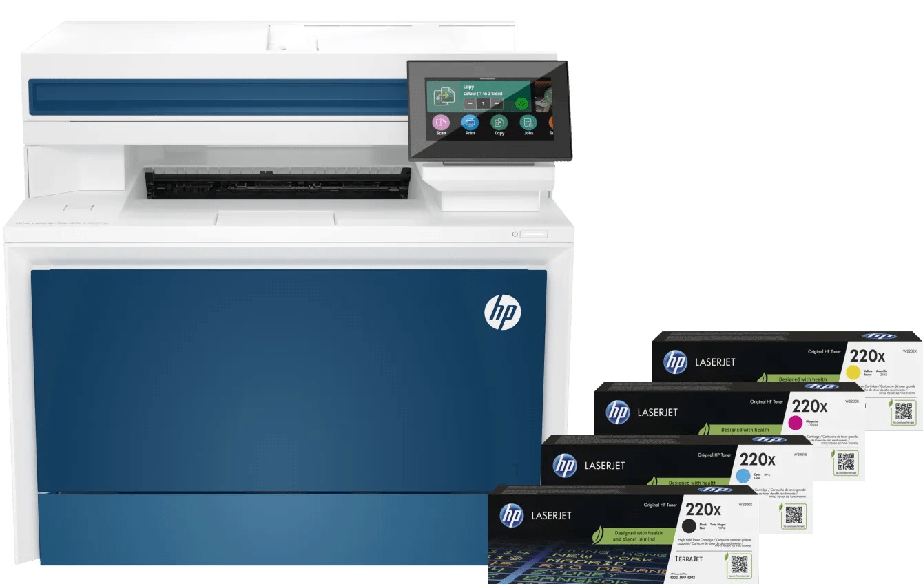 HP Color LaserJet Pro MFP 4302fdw + 1 XL-Toner-Ersatzset