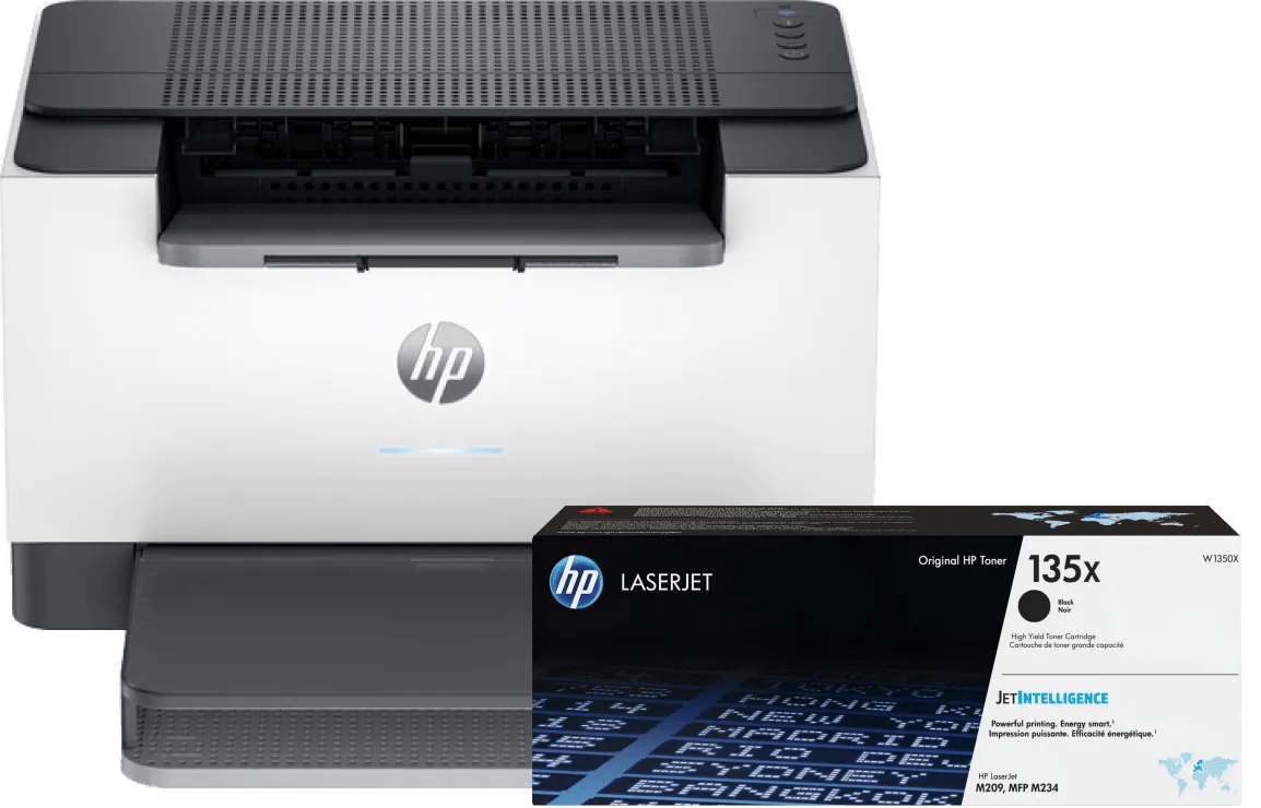 HP LaserJet M207dw + 1 zusätzlicher schwarzer XL-Toner