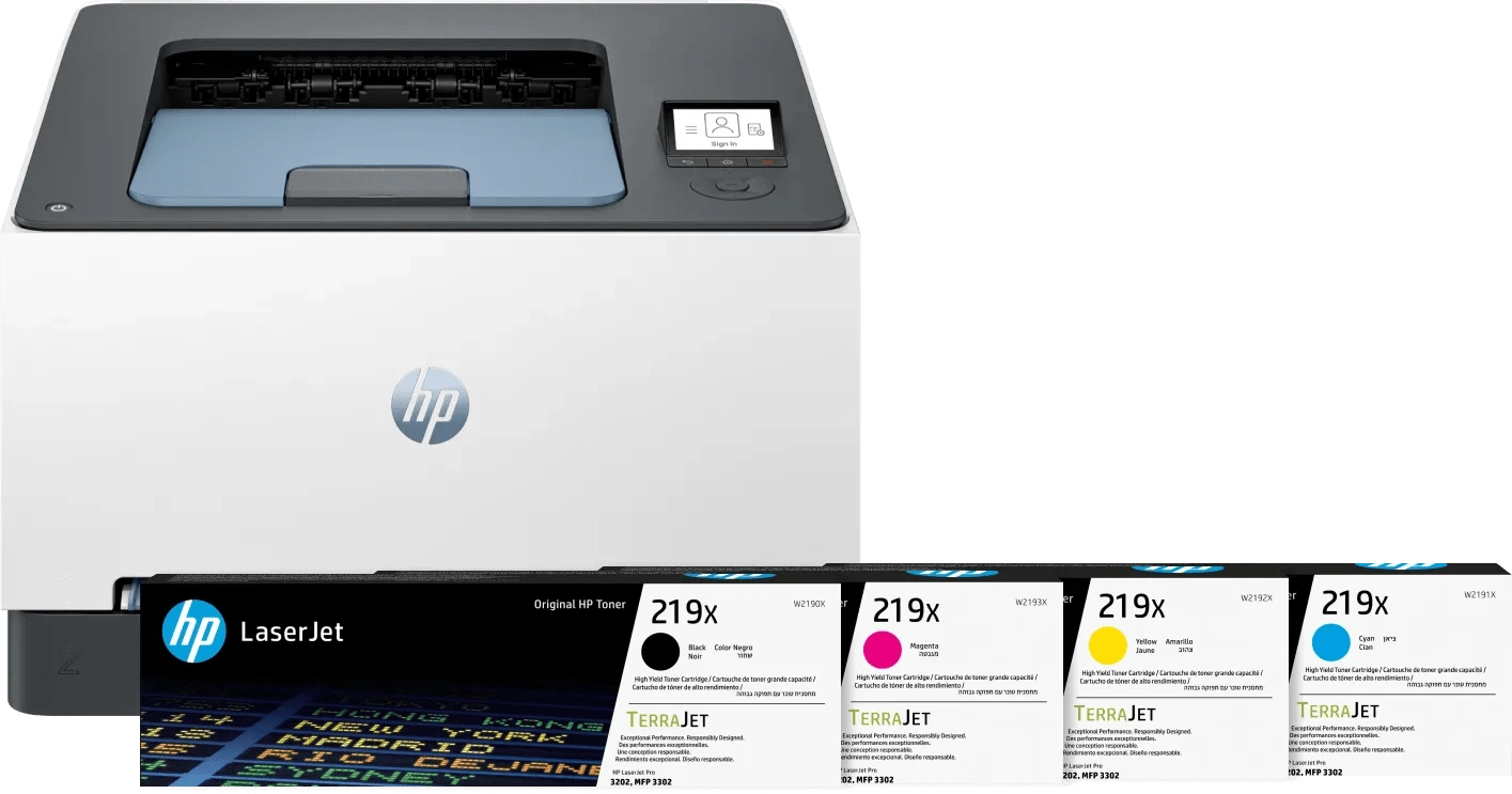 HP Color LaserJet 3202dw + 1 XL-Toner-Ersatzset