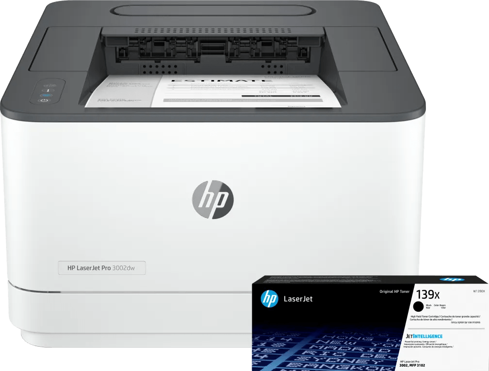 HP LaserJet Pro 3002dw + 1 zusätzlicher schwarzer XL-Toner