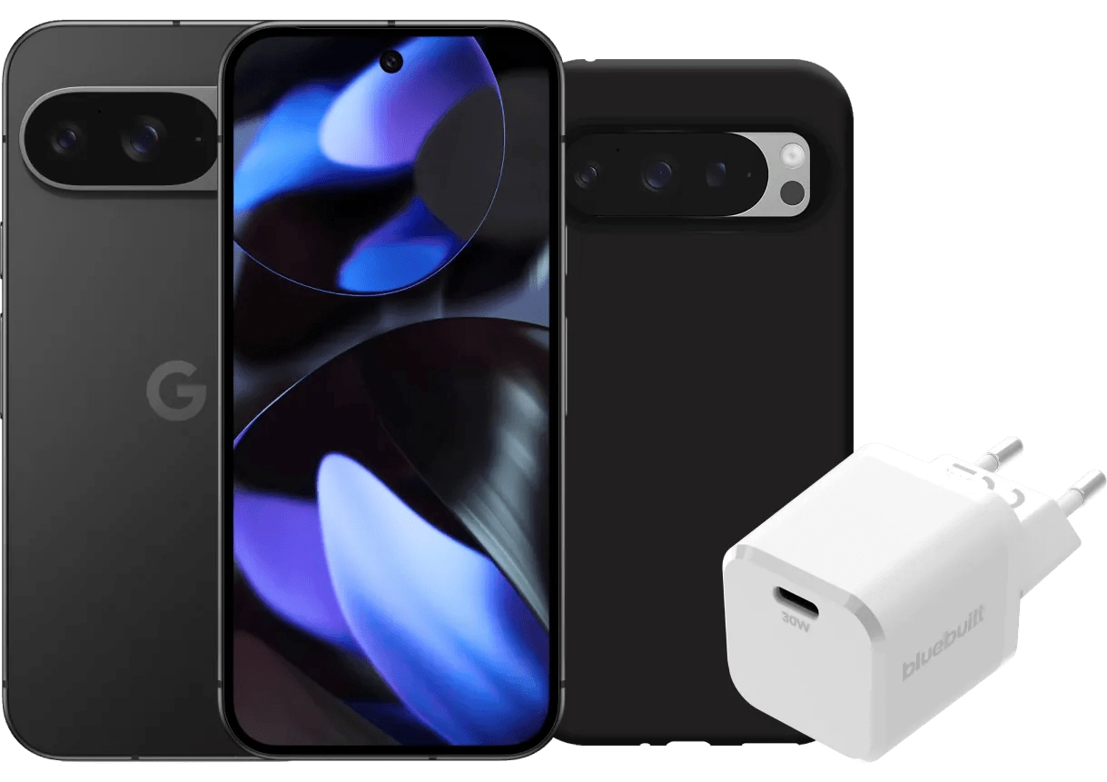 Google Pixel 9 256GB Schwarz 5G + Zubehörset