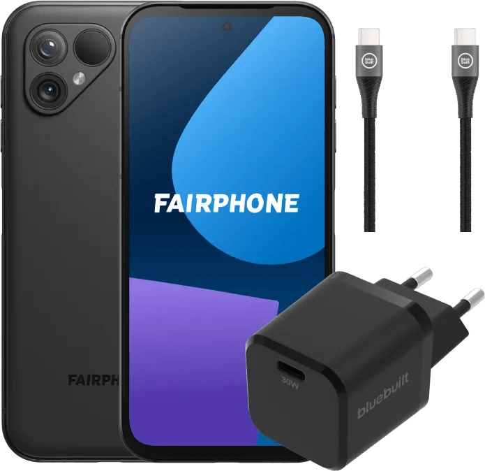 Fairphone 5 256GB Schwarz 5G + Ladeset