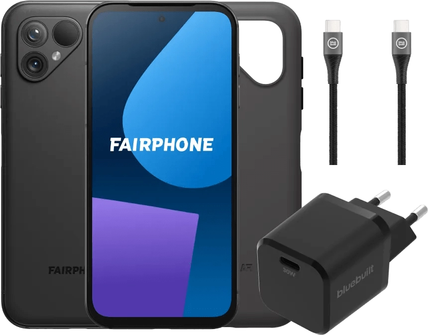 Fairphone 5 256GB Schwarz 5G + Zubehörset