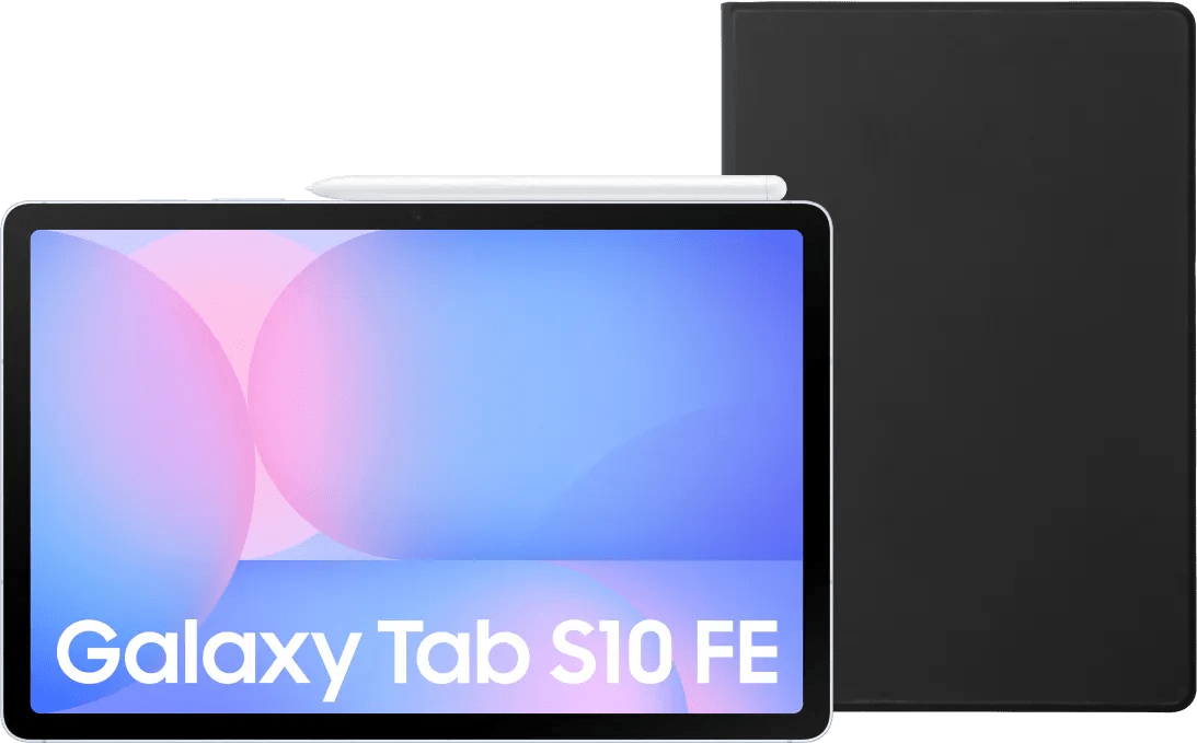 Samsung Galaxy Tab S10 FE 10,9 Zoll 128GB Wi-Fi Hellblau + BlueBuilt Book Case Schwarz