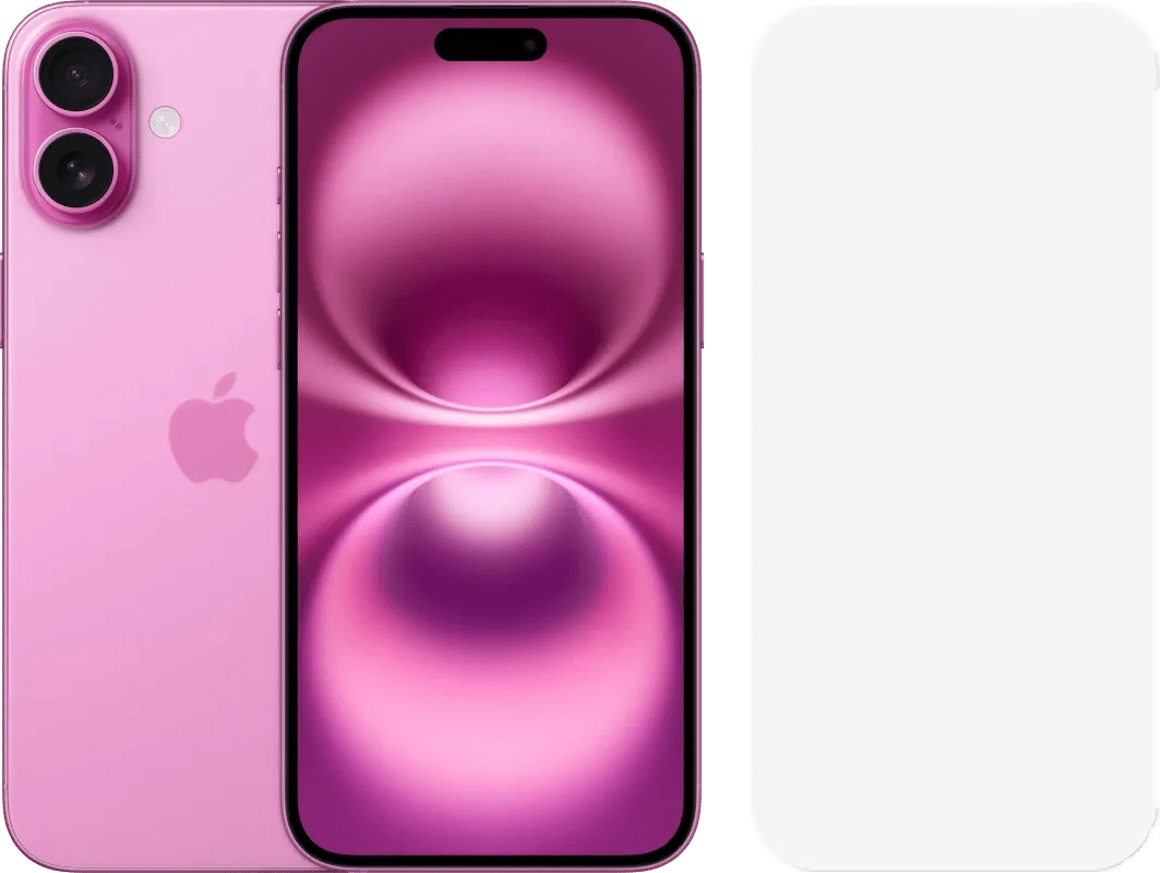Apple iPhone 16 Plus 128GB Rosa + BlueBuilt Panzerglas