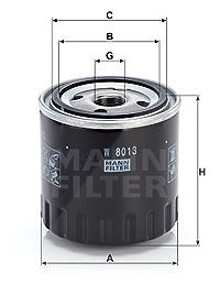MANN-FILTER Ölfilter W 8013 Motorölfilter,Filter für Öl RENAULT,NISSAN,SUZUKI,MEGANE III Grandtour (KZ0/1),Scénic III (JZ0/1_)