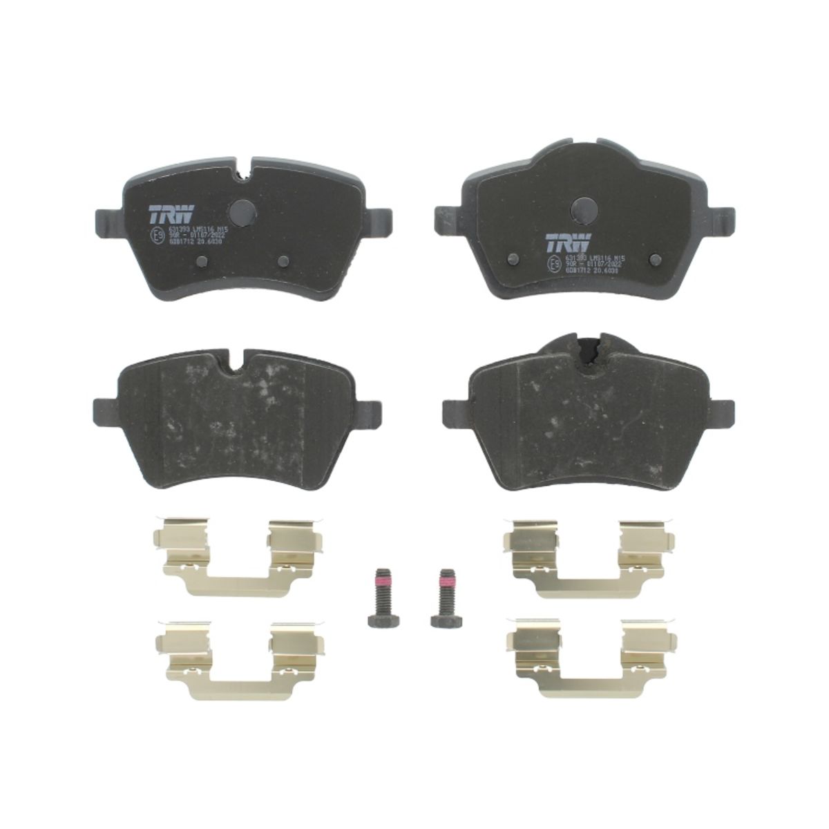 TRW Bremsbelagsatz GDB1712 Bremsbeläge,Bremsklötze MINI,Schrägheck (R56),Schrägheck (R50, R53),Clubman (R55),Cabrio (R52),Countryman (R60)