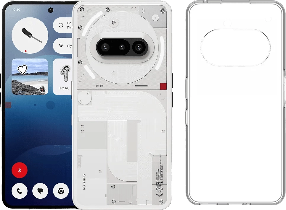 Nothing Phone (3a) 256GB Weiß 5G + Just in Case Backcover Transparent