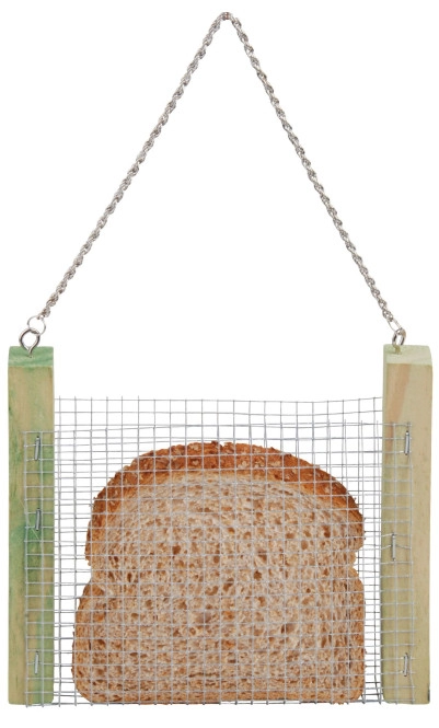 2 Stück Esschert Design Brotscheibenkorb, Halterung für Brotscheiben, Futterhalter, Vogelfutter mal anders! Hängend, Maße 17 x 2 x 17 cm