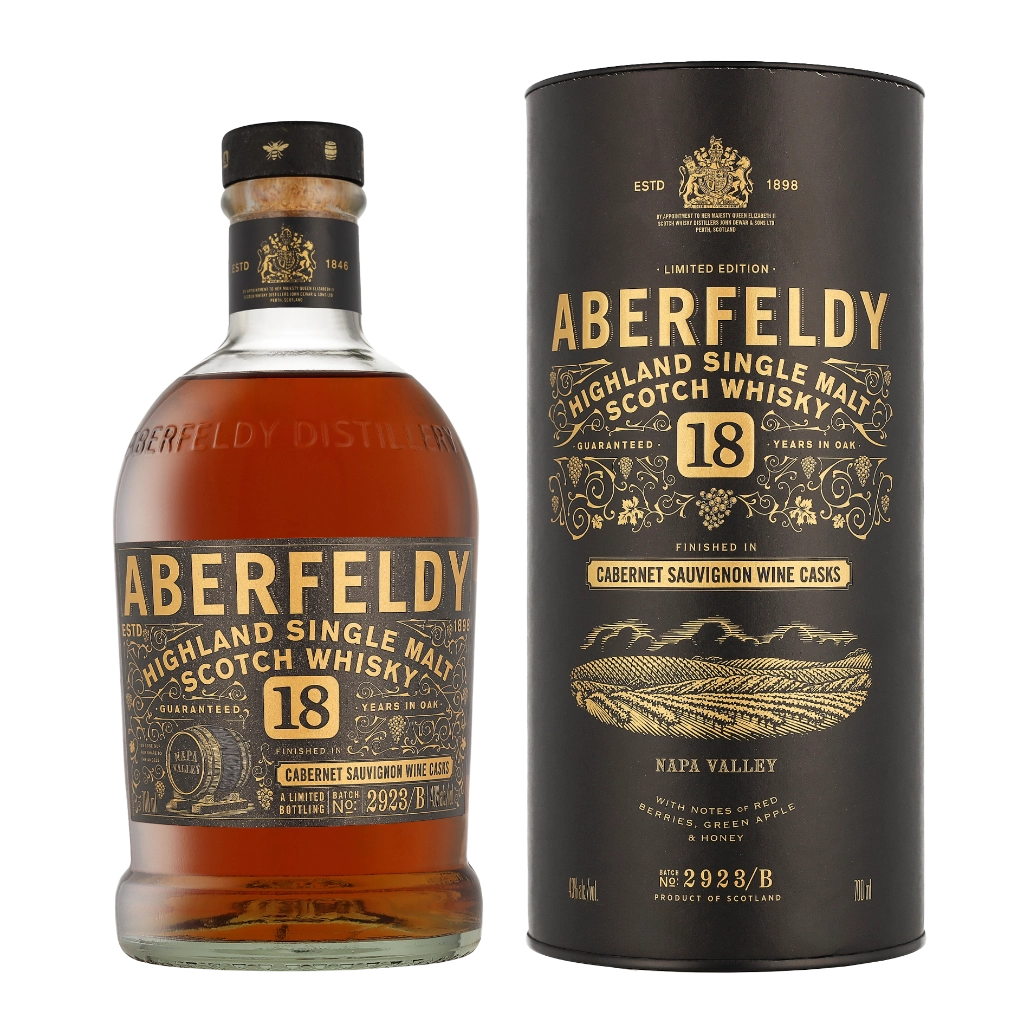 Aberfeldy 18 Years Napa Valley 70cl Whisky Geschenkverpackung